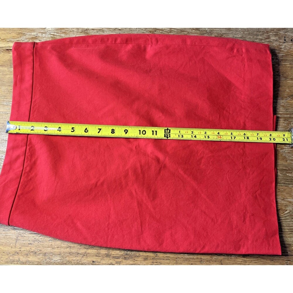 J Crew Red Pencil Skirt Size 2P Cotton Blend Lined Career Workwear Office No. 2 - Picture 10 of 10